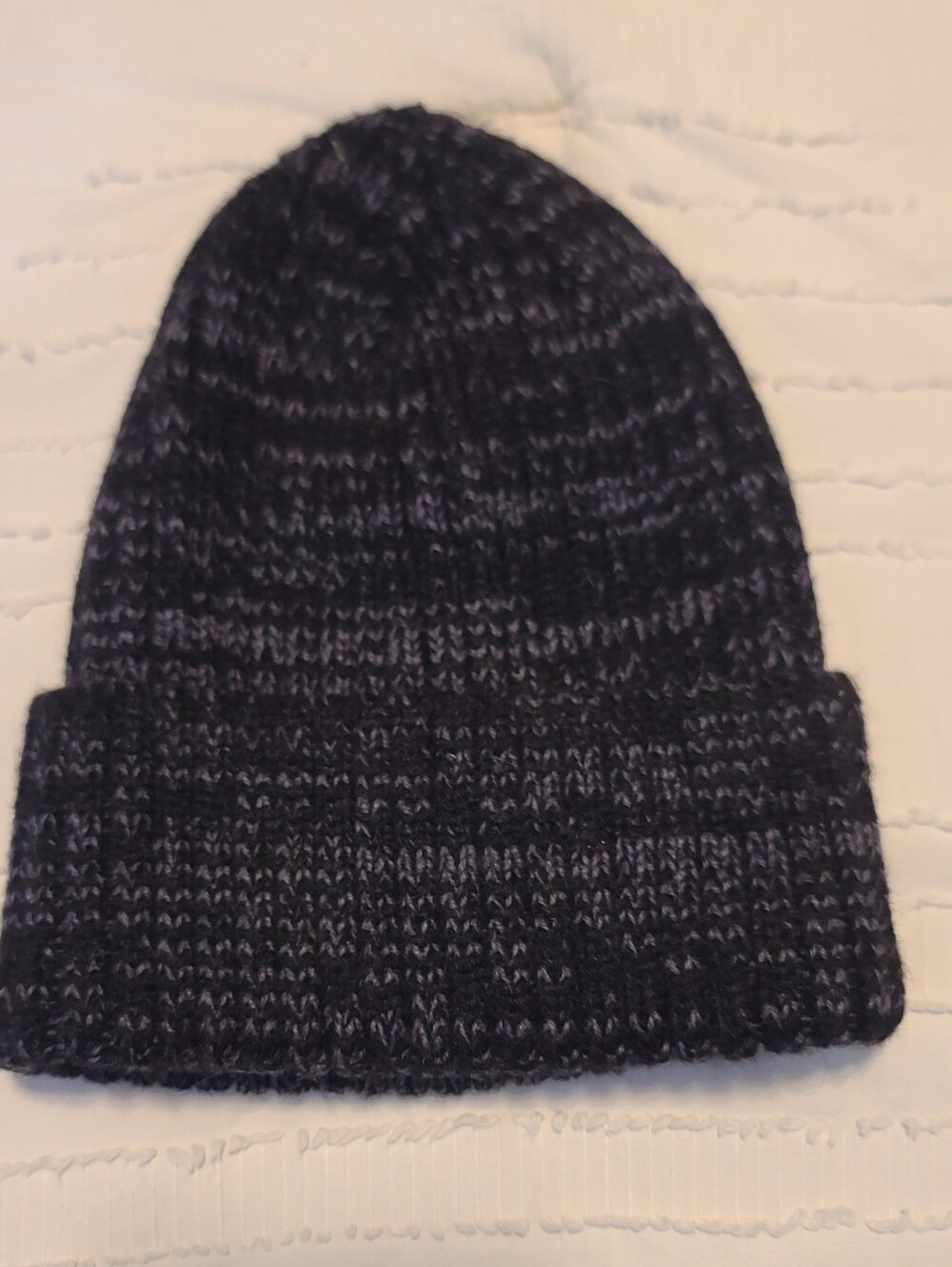 TruFit Heathered Black/Gray Beanie Hat One Size Unisex Adults